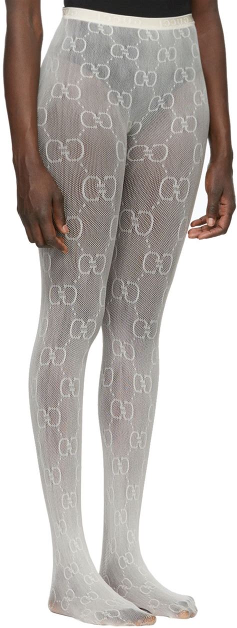 white tights gucci|Gucci distressed tights.